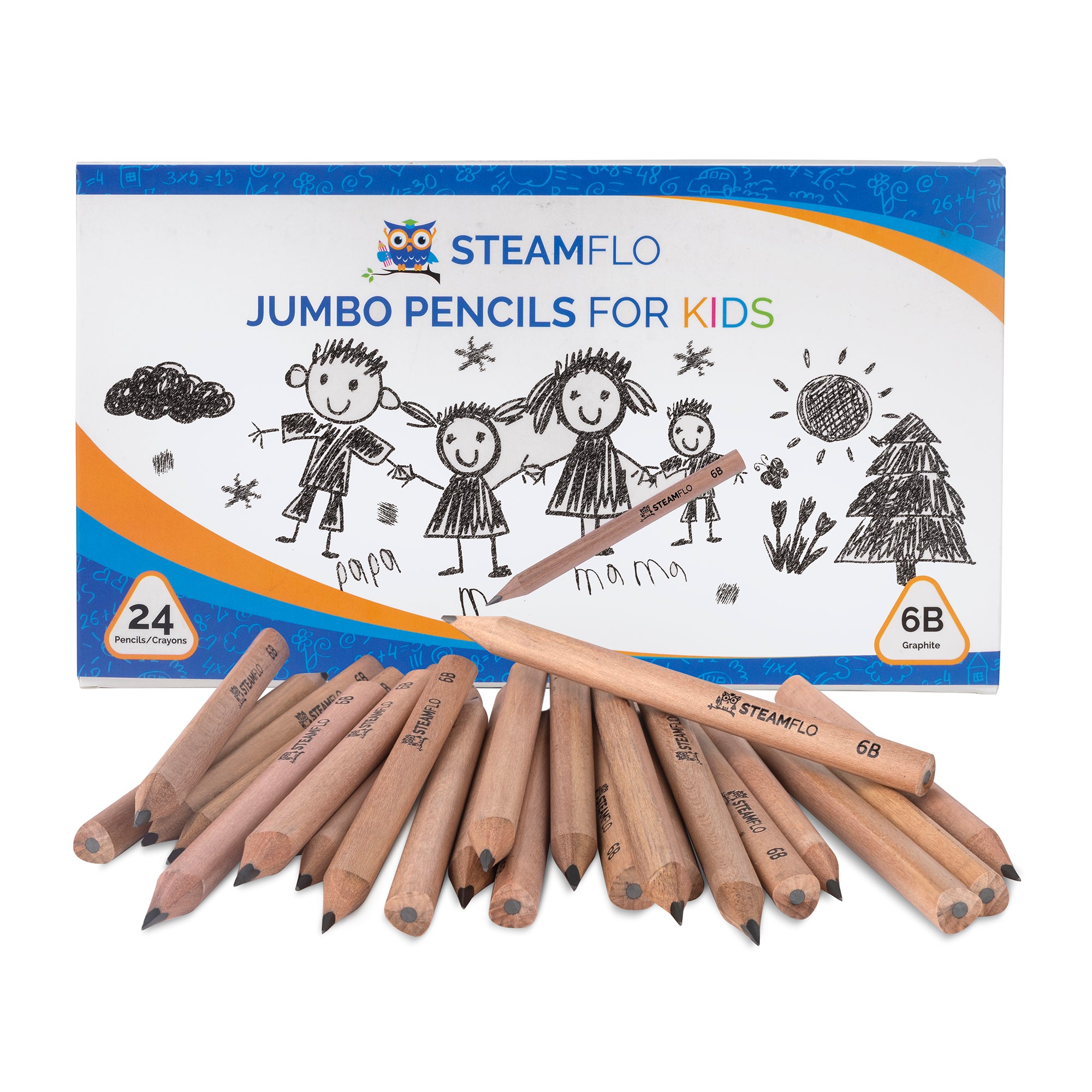 Kids Learning Pencil (24pk) Includes Bonus Lifetime STEAMFLO Membership