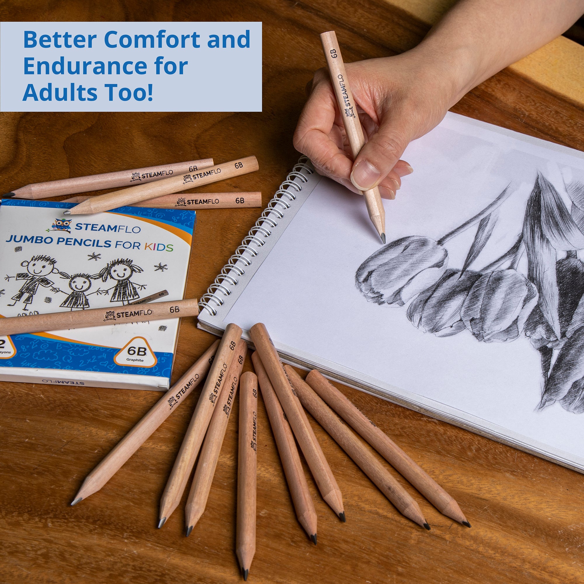Kids Learning Pencil (24pk) Includes Bonus Lifetime STEAMFLO Membership